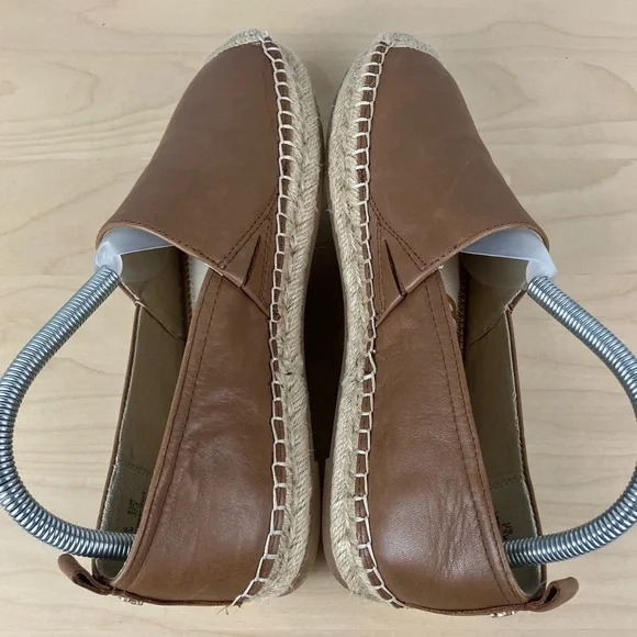Sam Edelman Women’s Size 7.5 M Khloe Brown Leather Slip On Espadrille Shoes - Picture 7 of 12